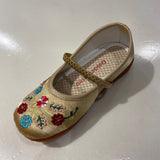金步少女繡花鞋(金)