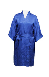 Silk Short Robe with Chinese Auspicious Pattern