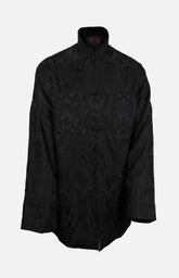 真絲棉襖(魚紋)-黑色