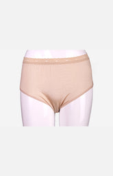 Silkcity Ladies High Waist Silk Panties- Beige
