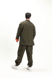 Military green Unisex Kungfu Jacket