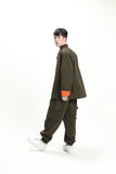 Military green Unisex Kungfu Jacket