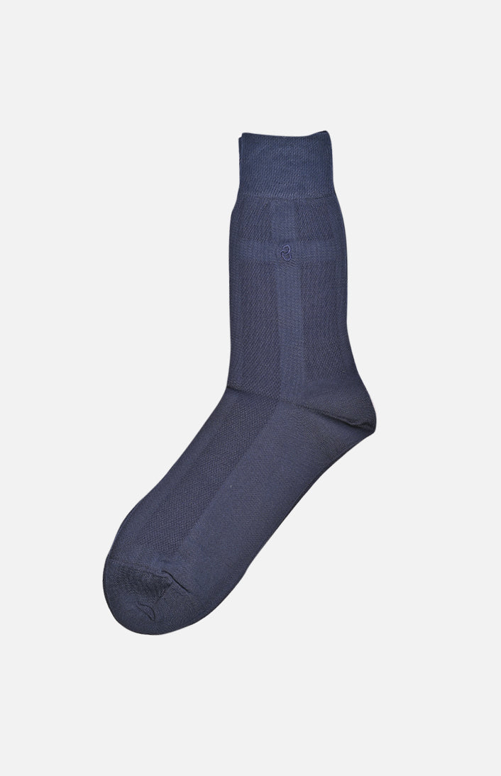 Mercerized Cotton Executive Socks(Navy)