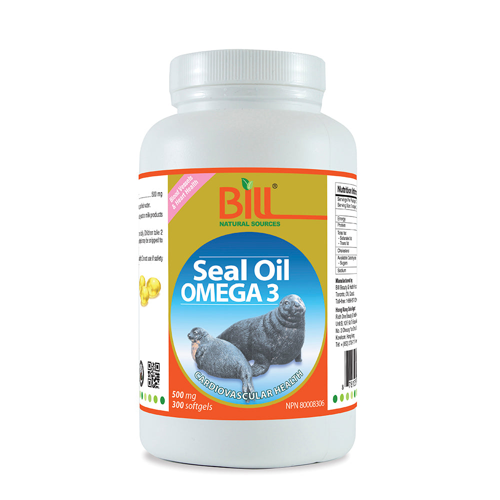 比爾海豹油 Omega 3 500 毫克（300 粒軟膠囊）