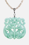 Rosewood Box Jade "Fire Phoenix" Pendant